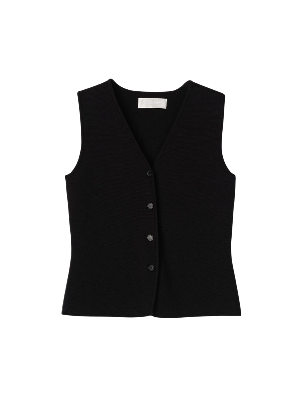 Fall Winter Spring Summer Tops Vest | Milano Knit Vest Jet Black