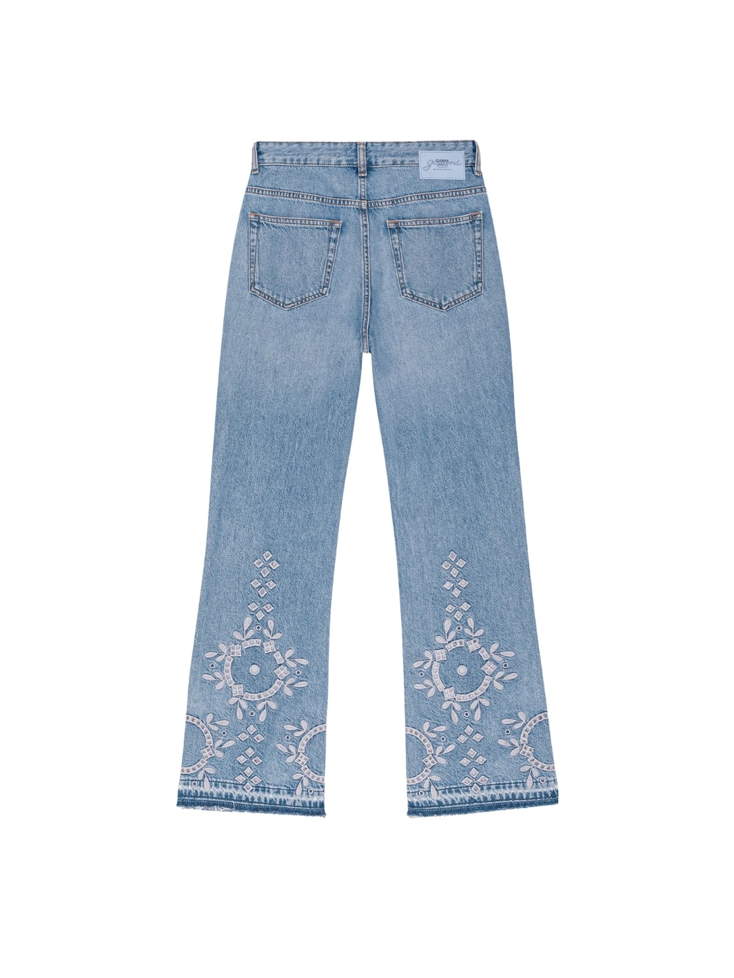 Ganni Bukser Bukse | Broderie Anglaise Denim Betzy Cropped