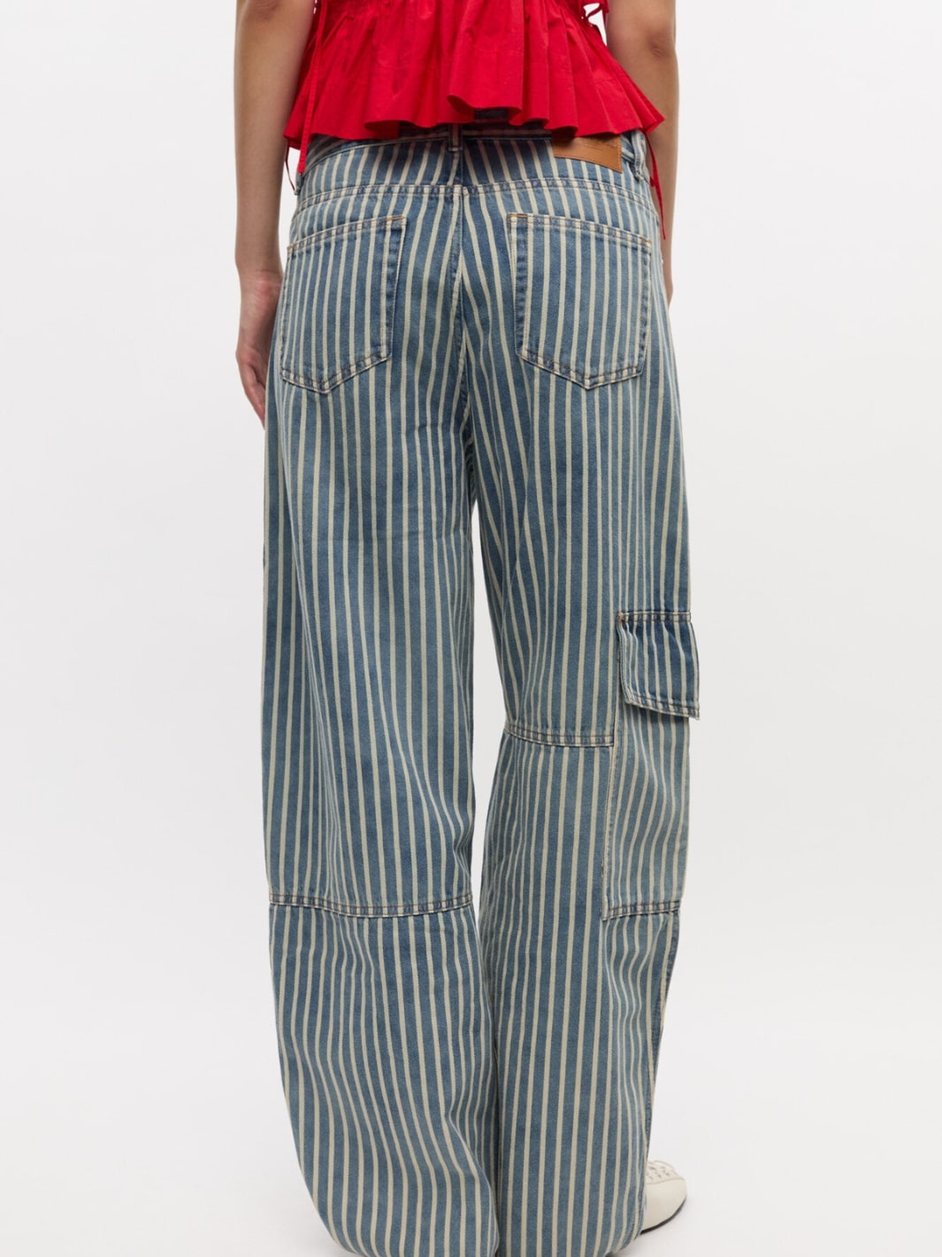 Ganni Bukser Bukse | Light Stripe Denim Carpenter Jeans