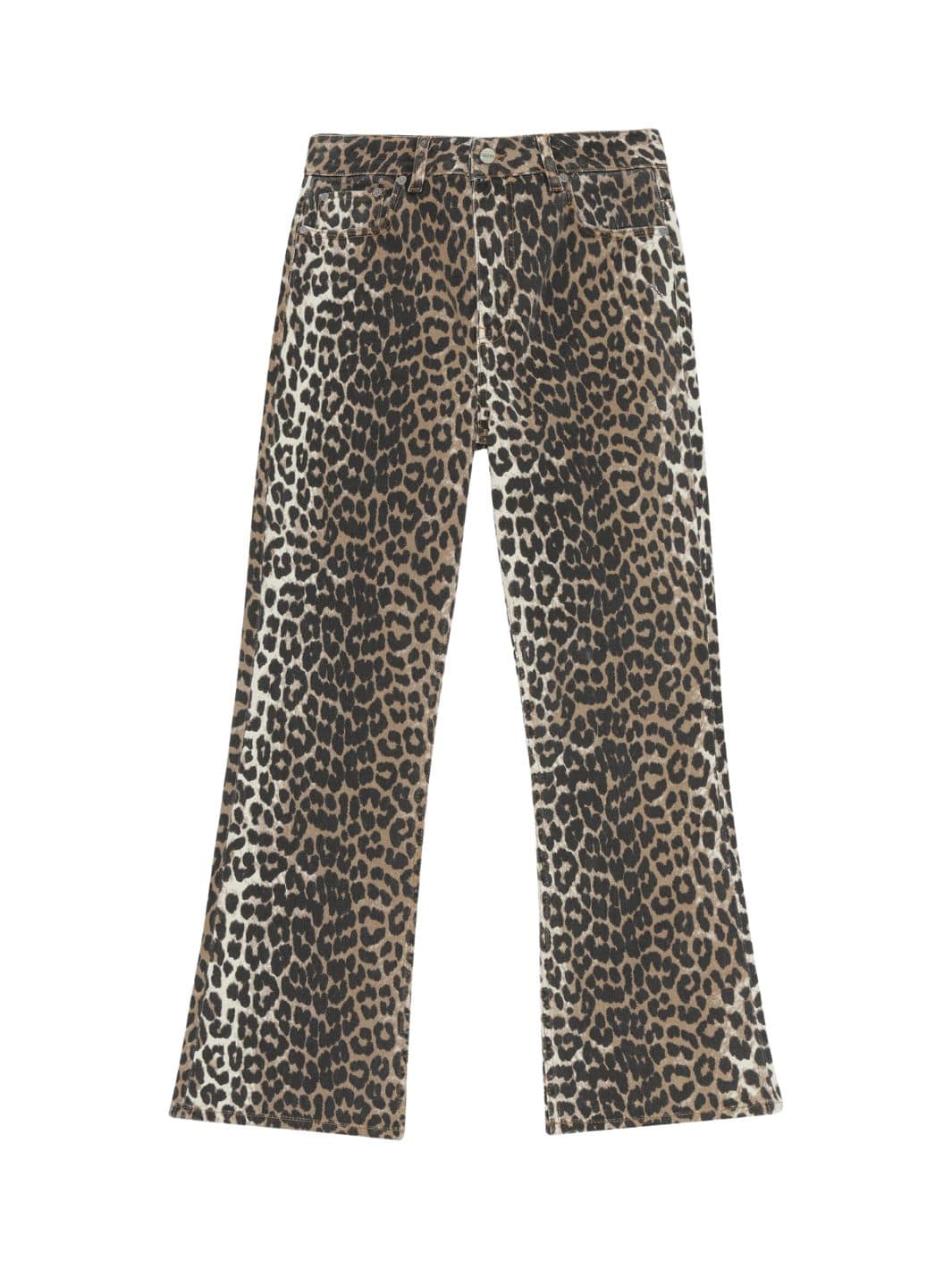 Ganni Bukser Bukse | Print Denim Betzy Cropped