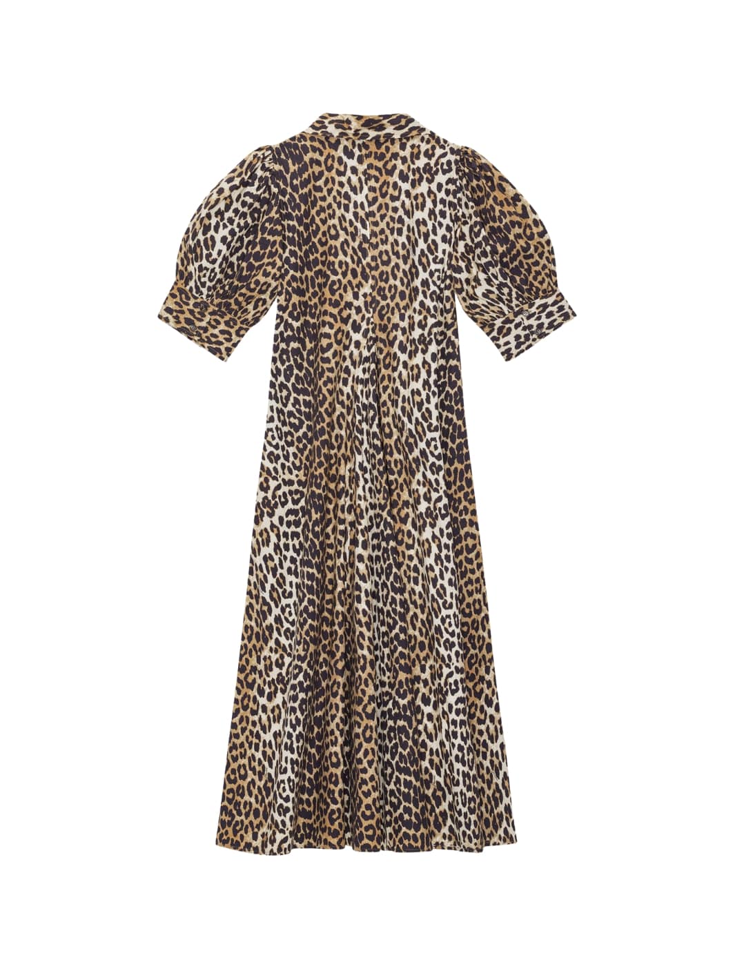 Ganni Dresses Kjole | Printed Cotton Poplin V-Neck Long Dress