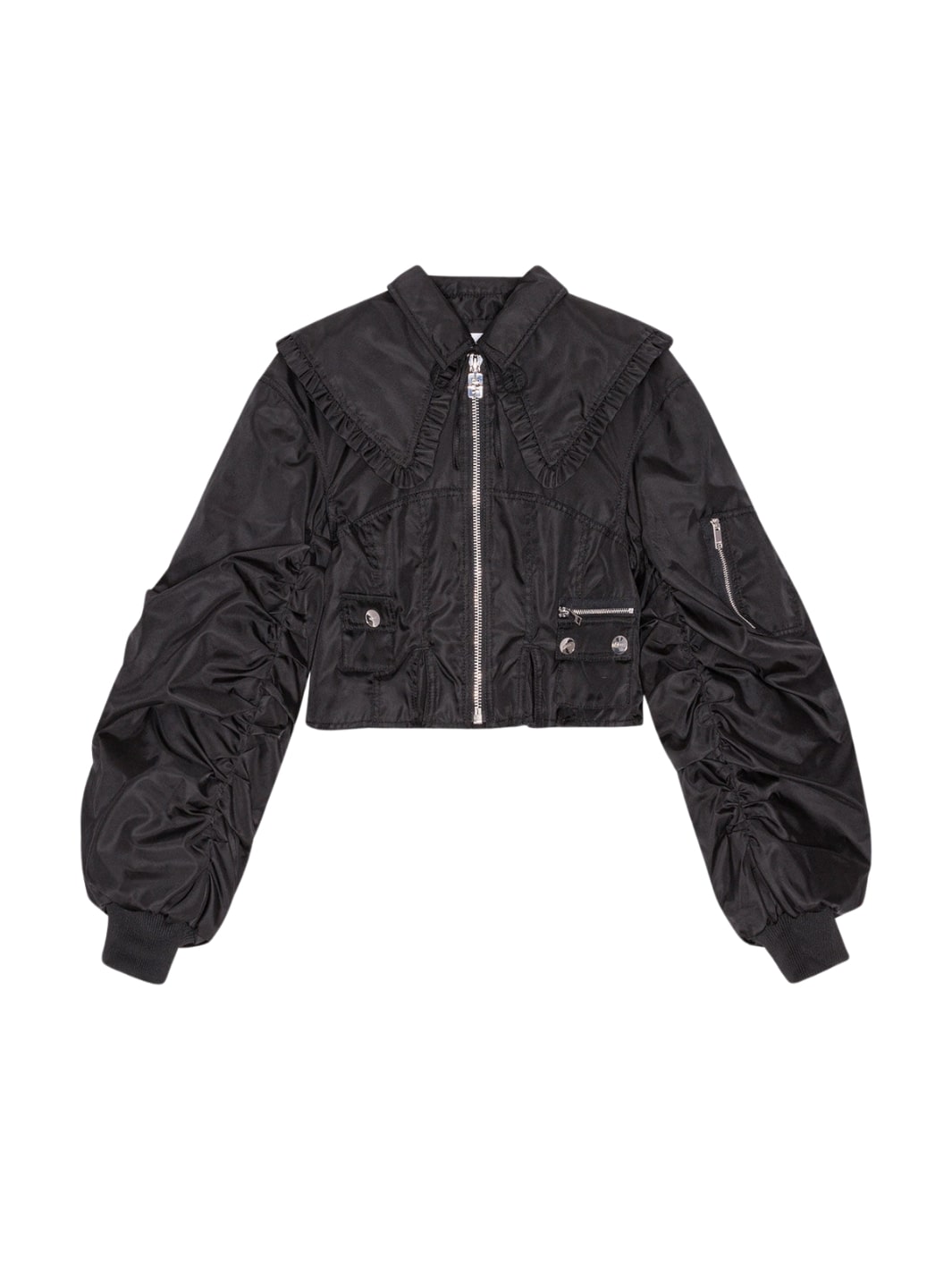 Ganni Jackets Jakke | Duchesse Nylon Fitted Jacket