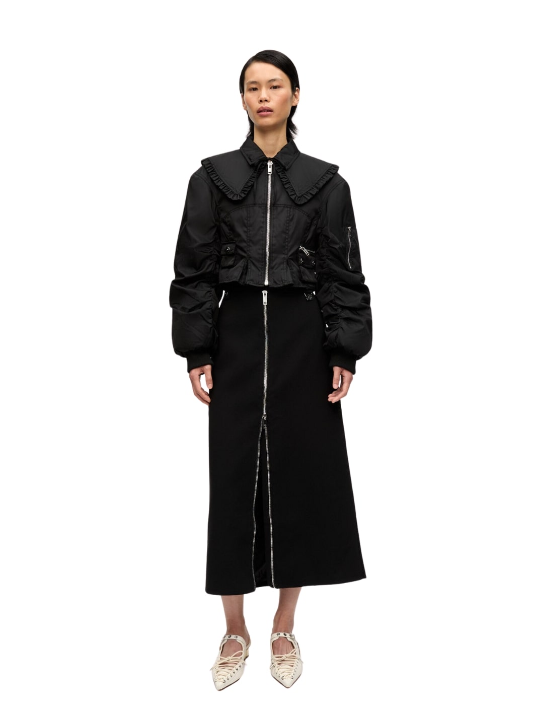Ganni Jackets Jakke | Duchesse Nylon Fitted Jacket