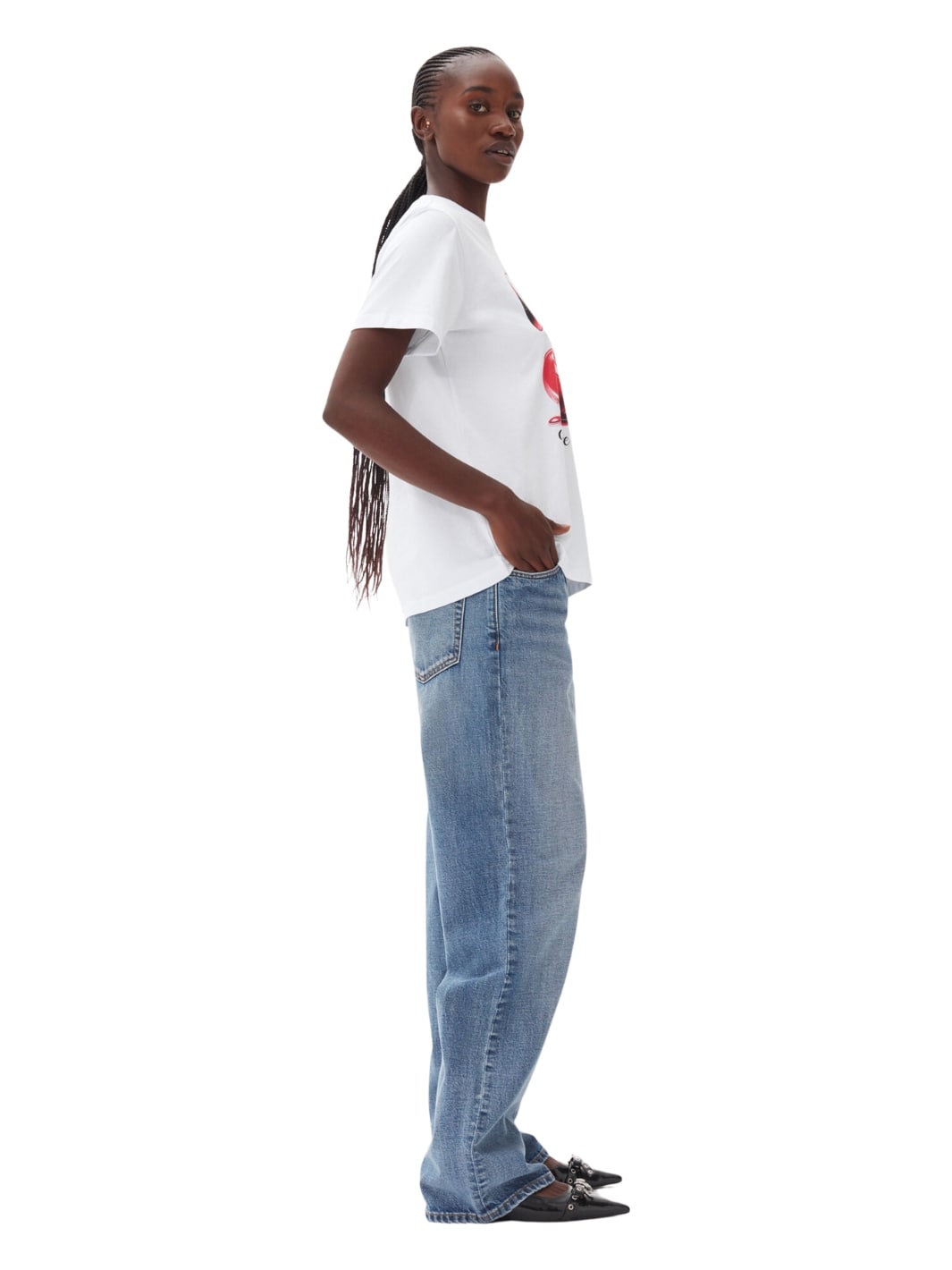 Ganni Tees & Longsleeves T-Skjorte | Basic Jersey Cherry Relaxed T-shirt