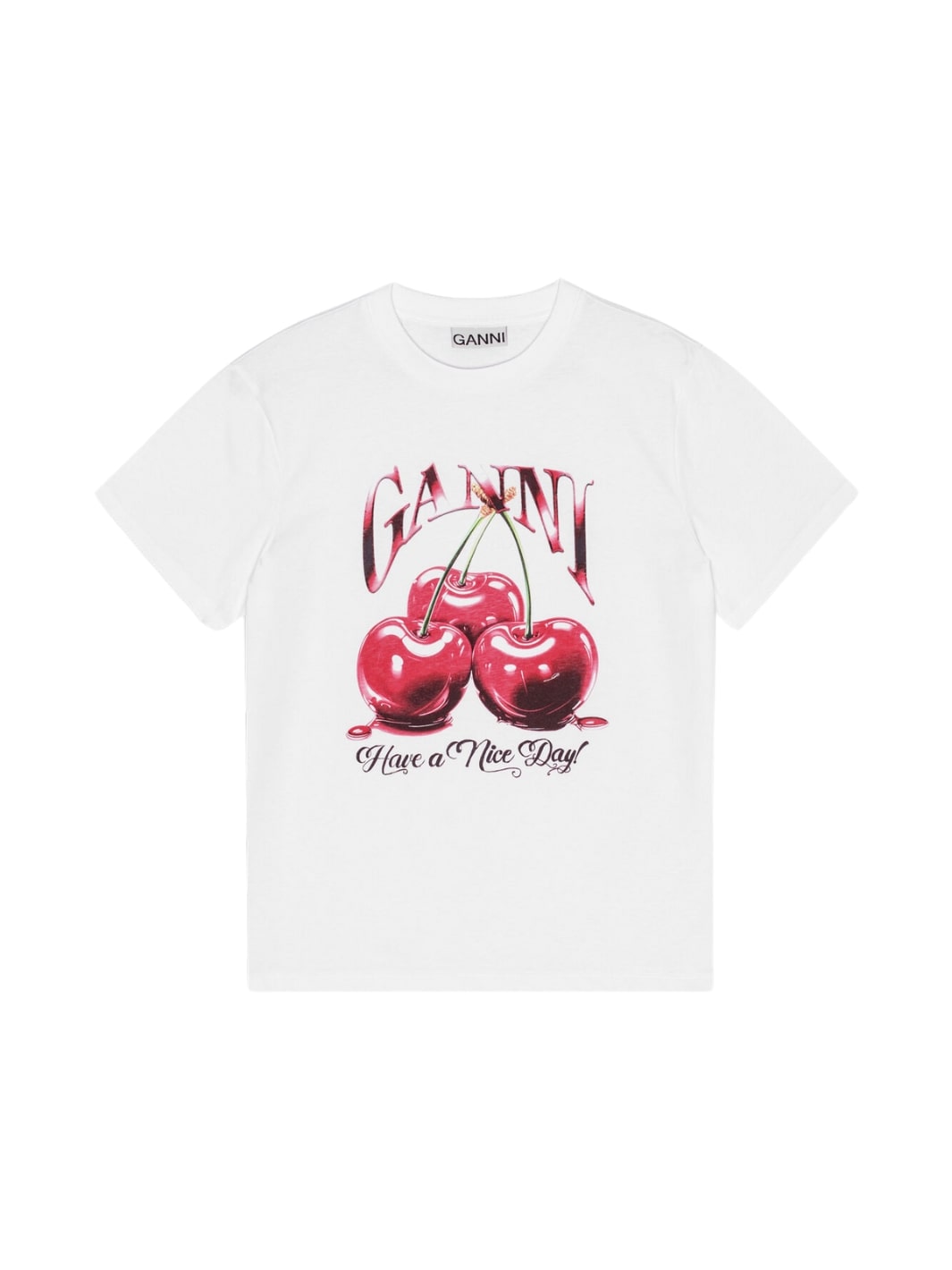 Ganni Tees & Longsleeves T-Skjorte | Basic Jersey Cherry Relaxed T-shirt