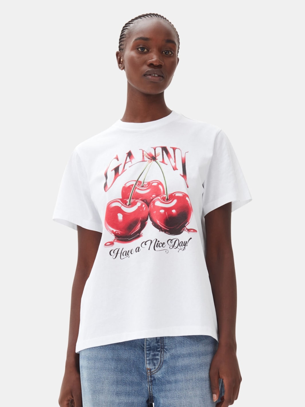 Ganni Tees & Longsleeves T-Skjorte | Basic Jersey Cherry Relaxed T-shirt