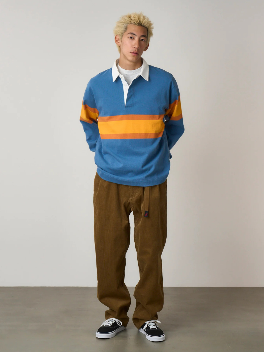 Gramicci Sweaters Genser | Langdon Rugby Shirt Sky/Apricot