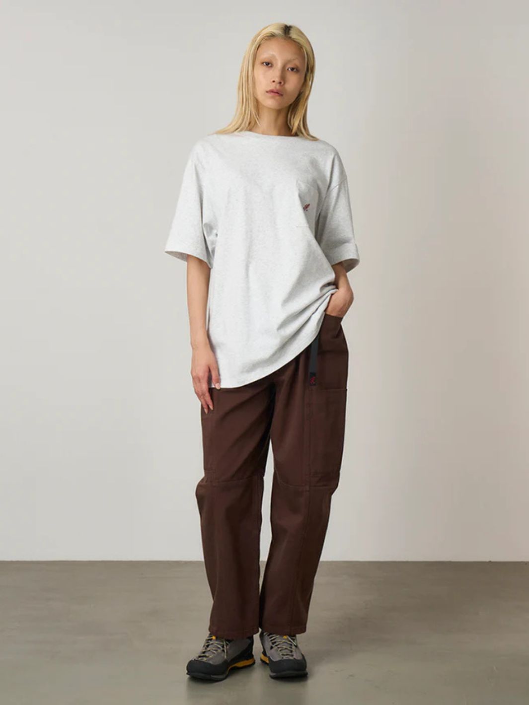 Gramicci Tees & Longsleeves T-skjorte | One Point Tee Heather Ash