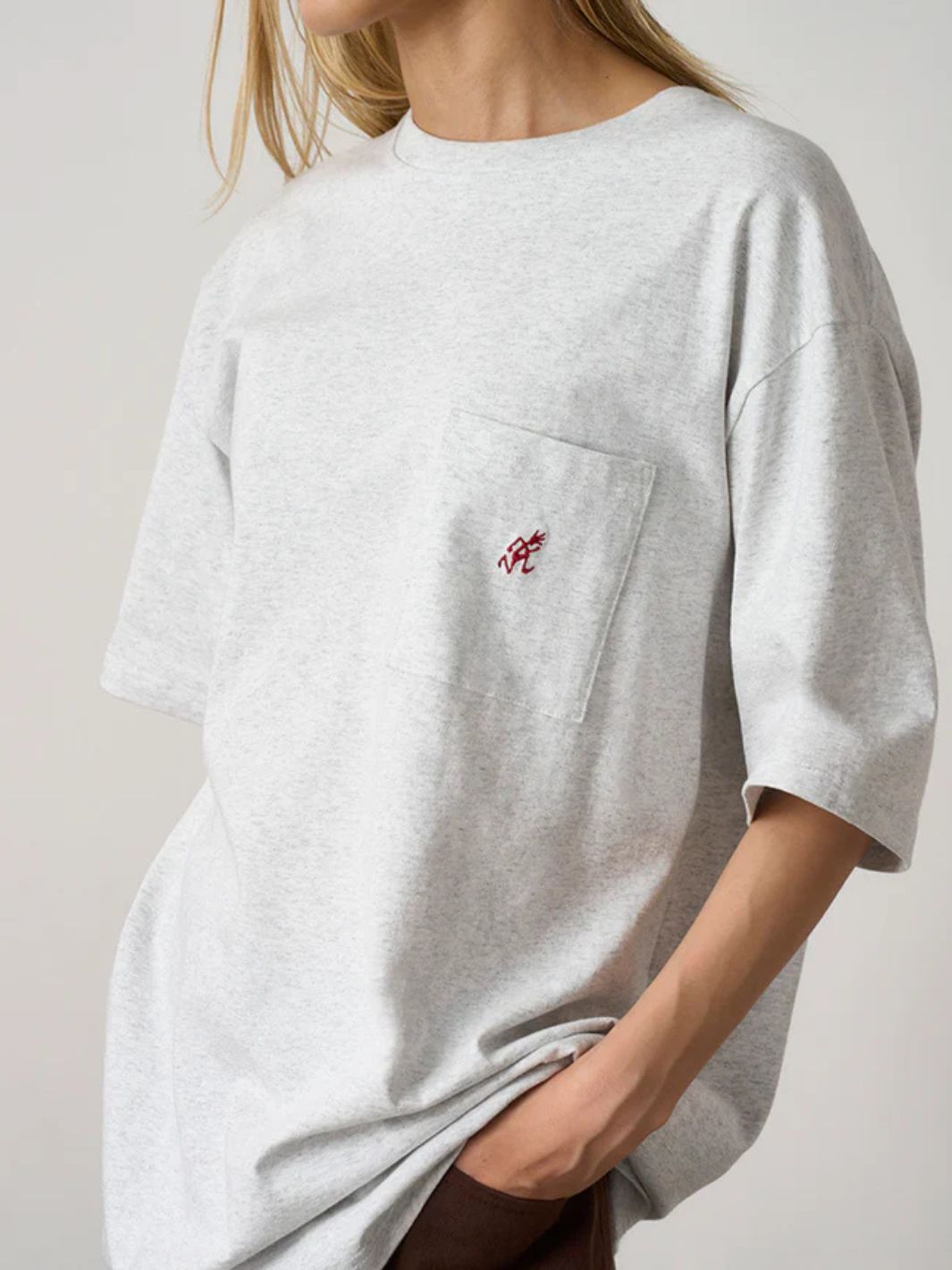 Gramicci Tees & Longsleeves T-skjorte | One Point Tee Heather Ash