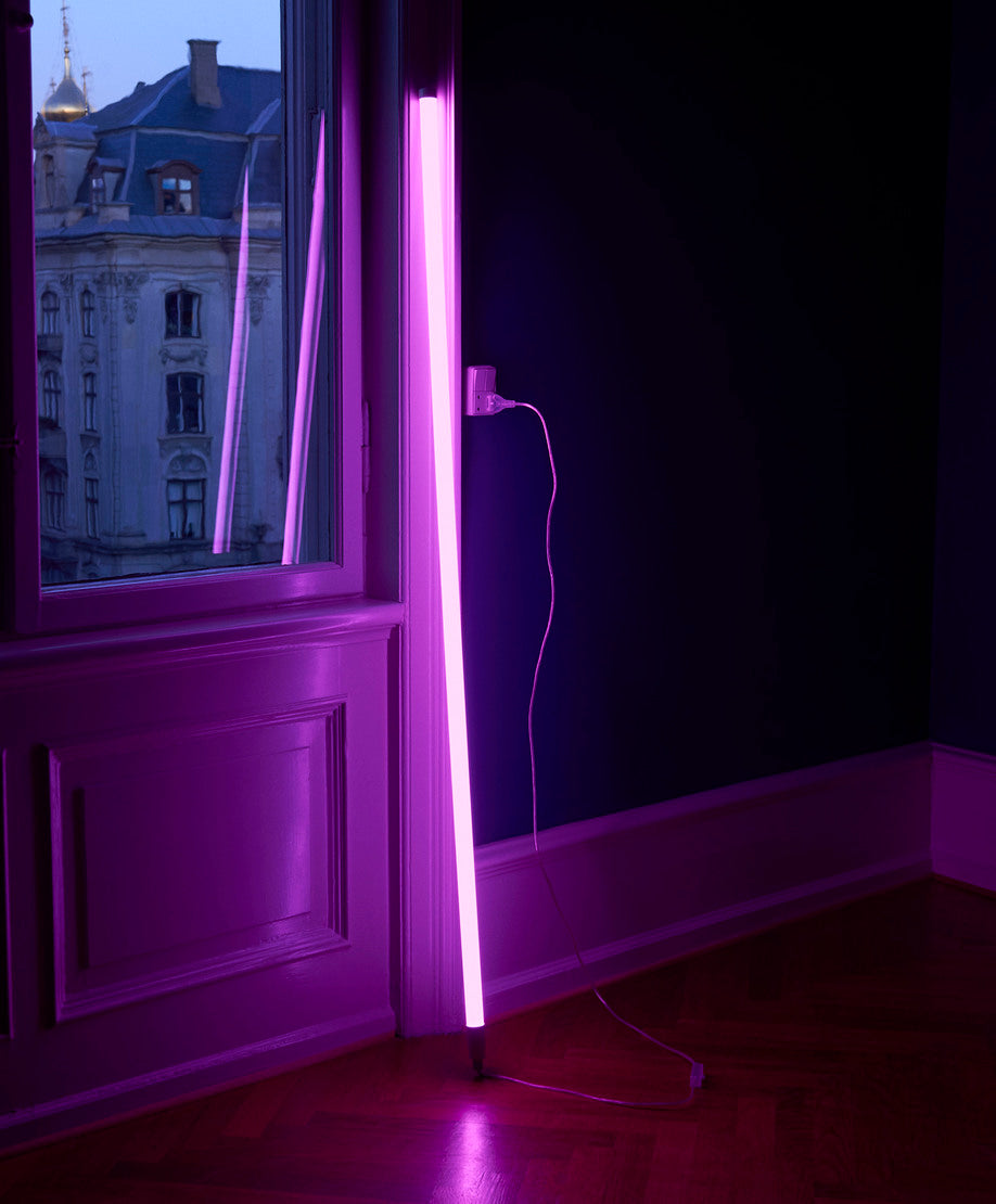 Hay Gulvlampe Lysrør | Neon Tube Slim Pink 120