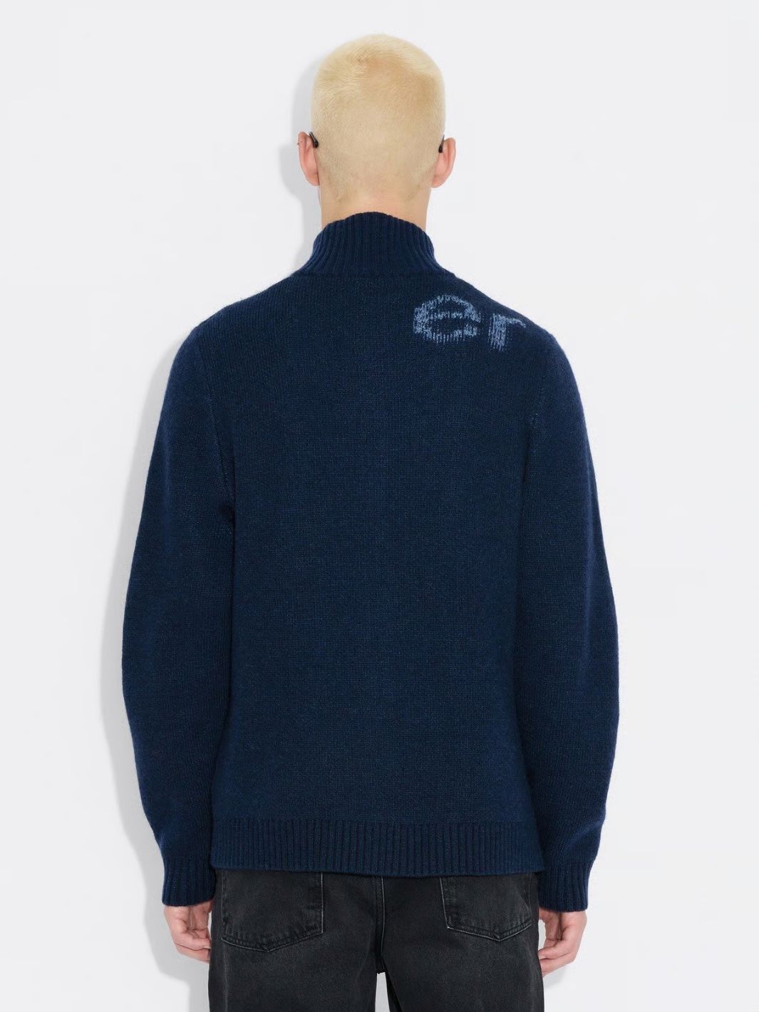 Holzweiler Jackets Cardigan | Haza Logo Wool Cardigan Blue Mix
