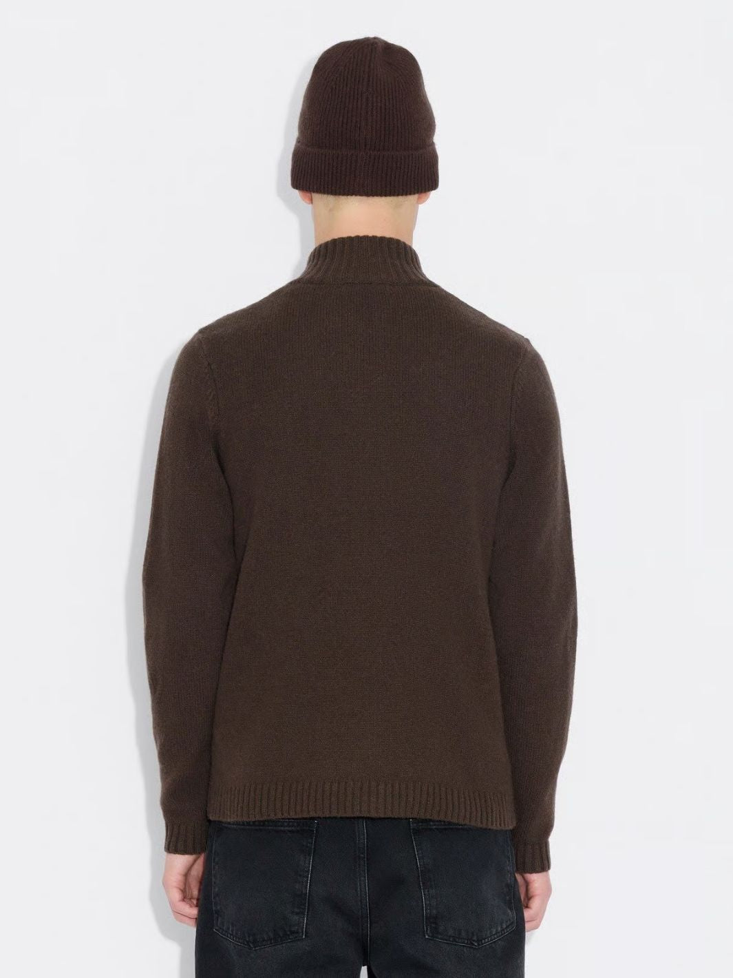 Holzweiler Jackets Cardigan | Zip-Up Wool Cardigan Dk Brown