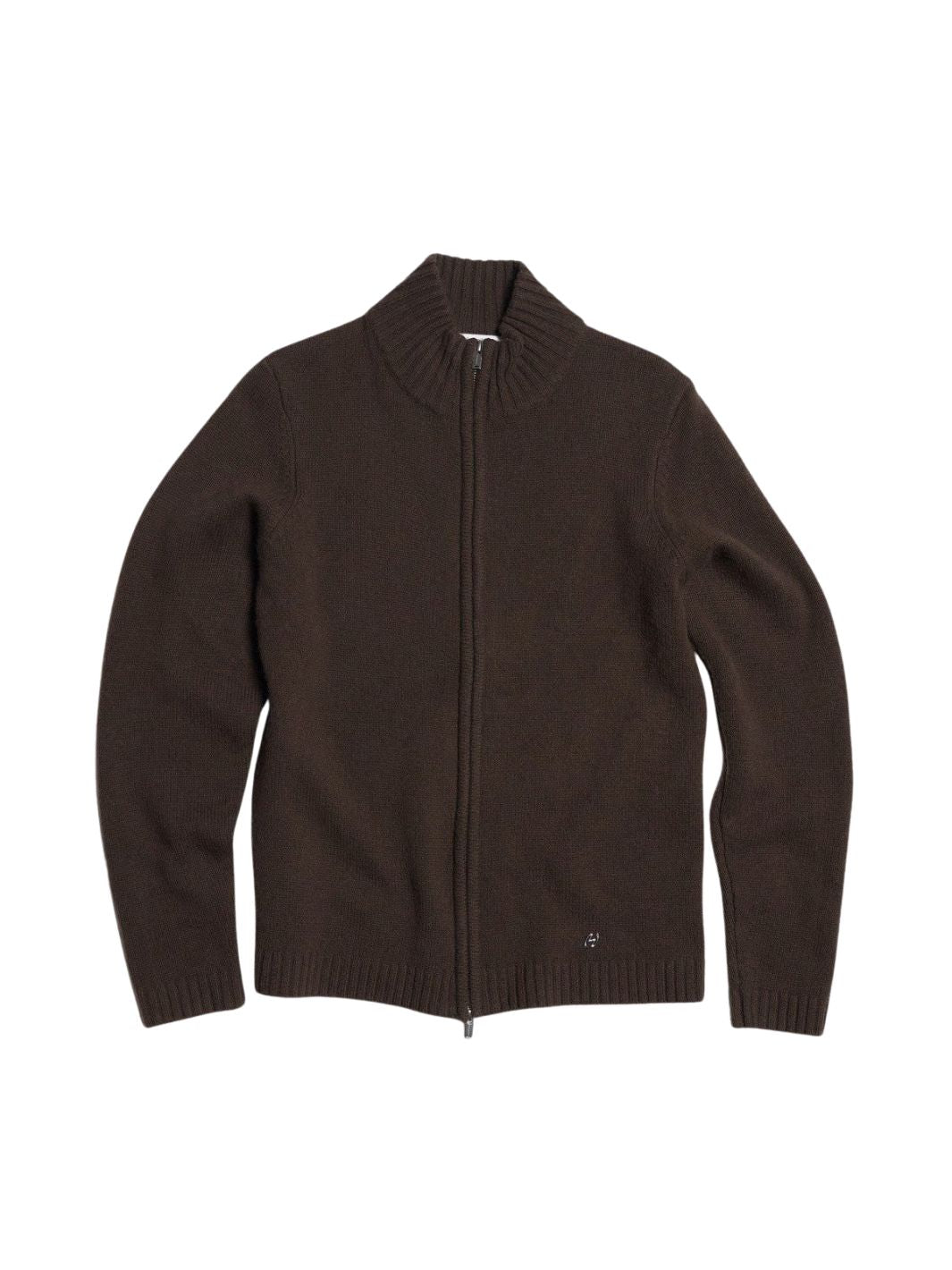Holzweiler Jackets Cardigan | Zip-Up Wool Cardigan Dk Brown
