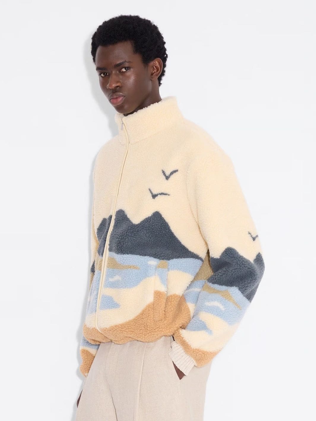 Holzweiler Jackets Fleece | Fossekall Fleece Jacket Beige Mix