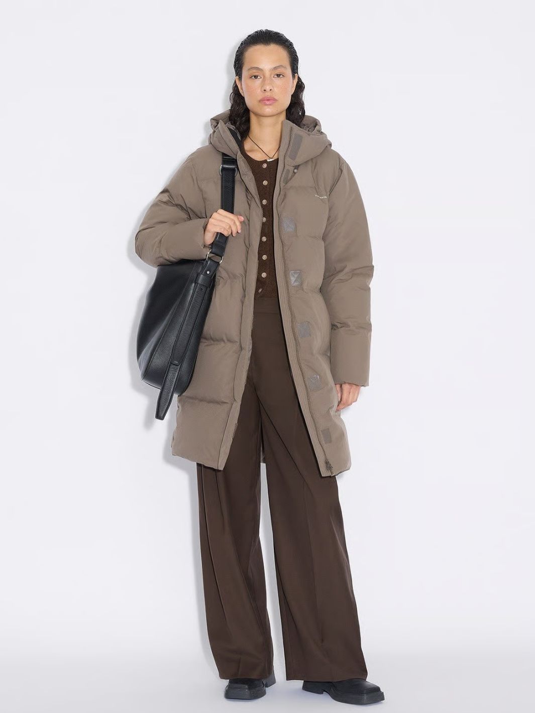 Holzweiler Outerwear Dunjakke | Loen Down Jacket Taupe