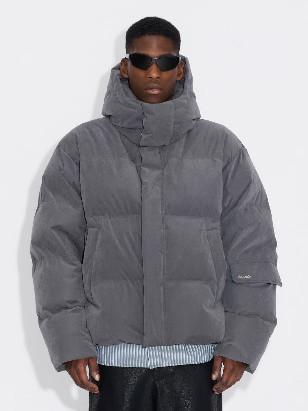 Holzweiler Outerwear Dunjakke | Narvik Brushed Down Jacket Grey