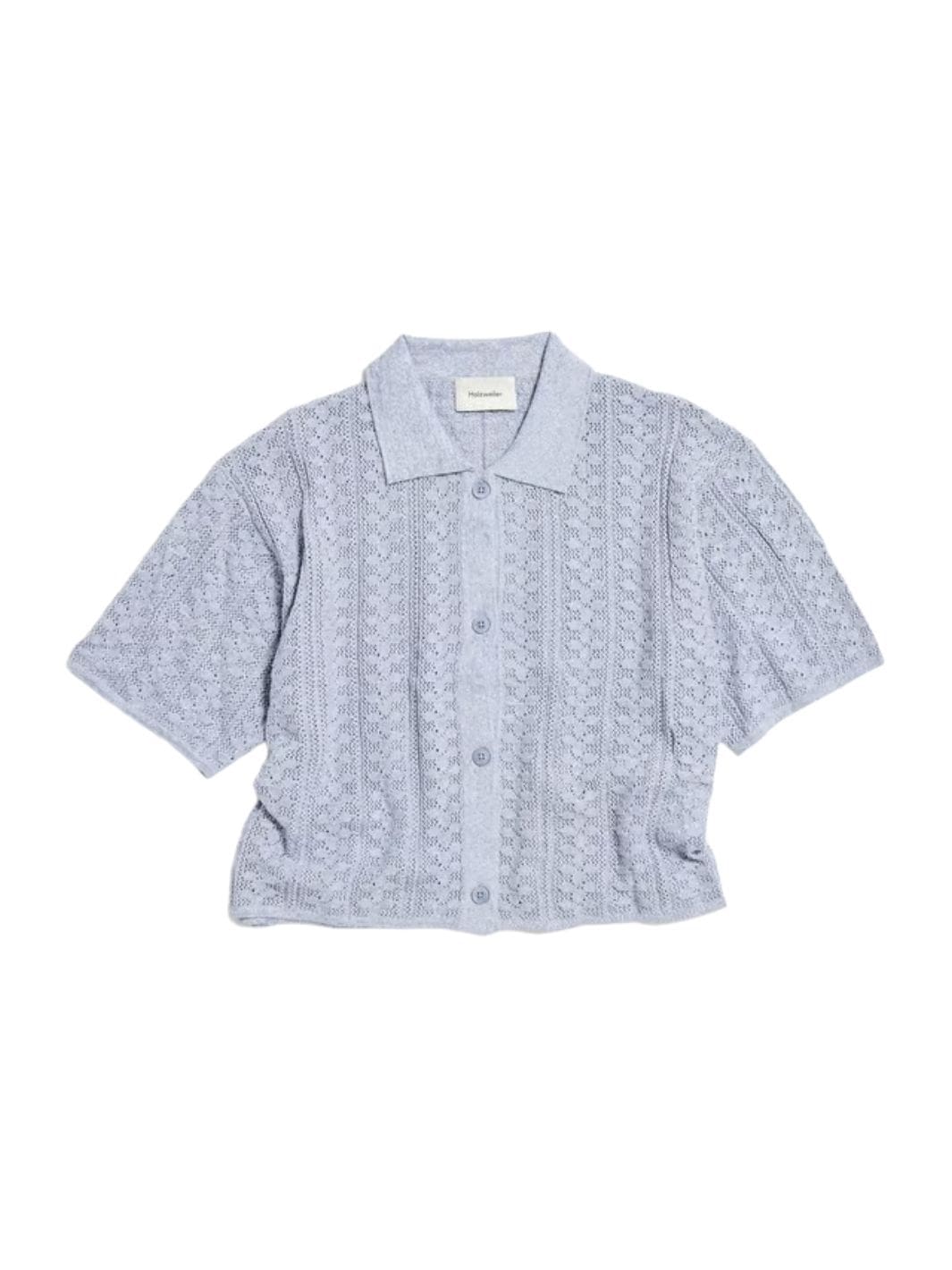 Holzweiler Sweaters Cardigan | Kelp Crochet Shirt Blue Mix