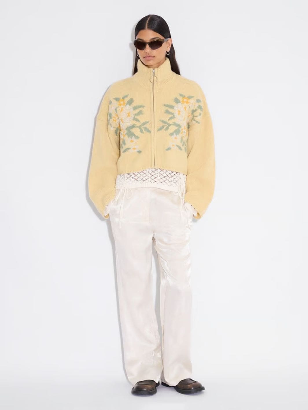 Holzweiler Sweaters Cardigan | Tine Cropped Cardigan Yellow