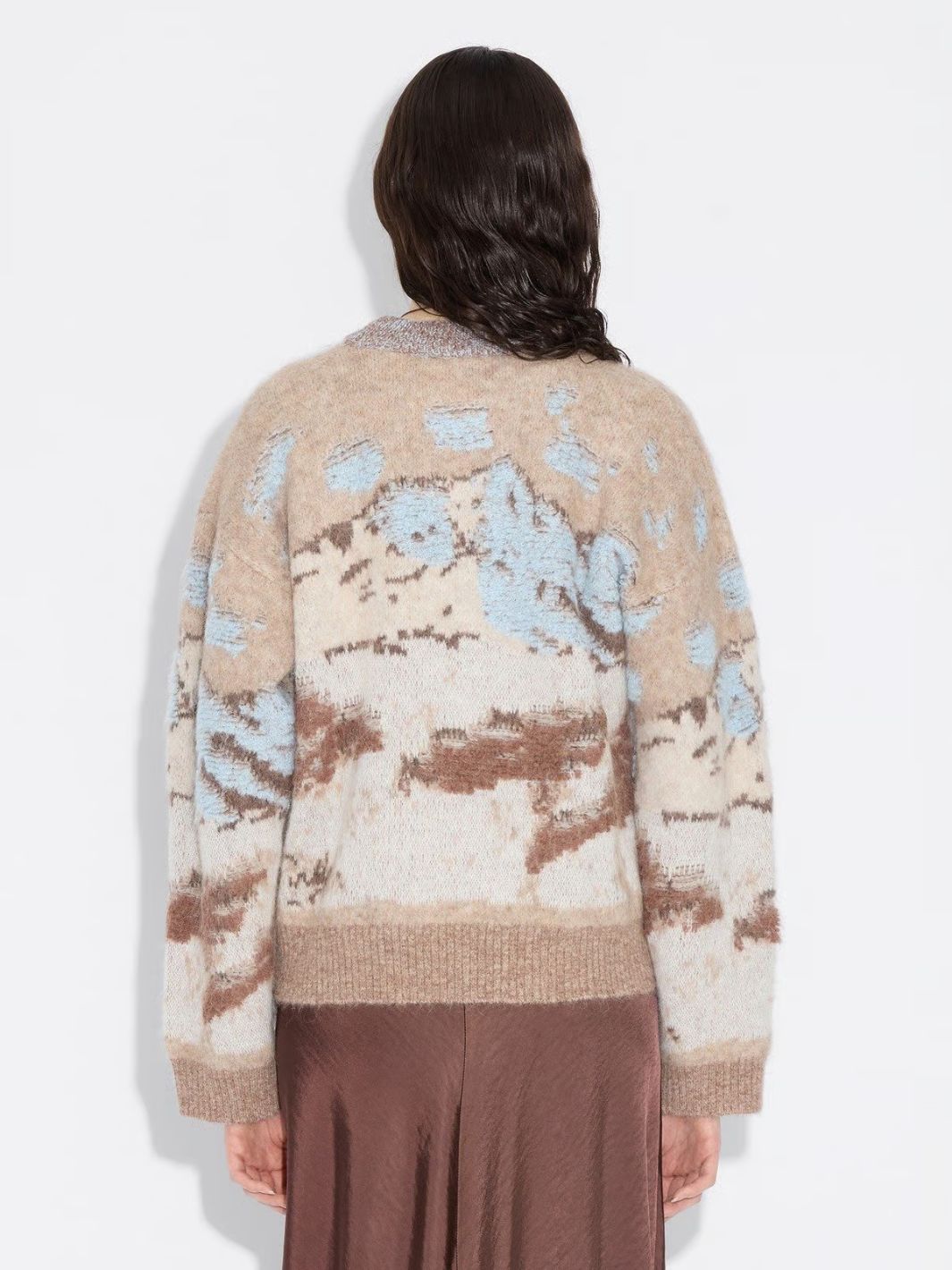 Holzweiler Sweaters Genser | Alva Landscape Crew Beige Mix