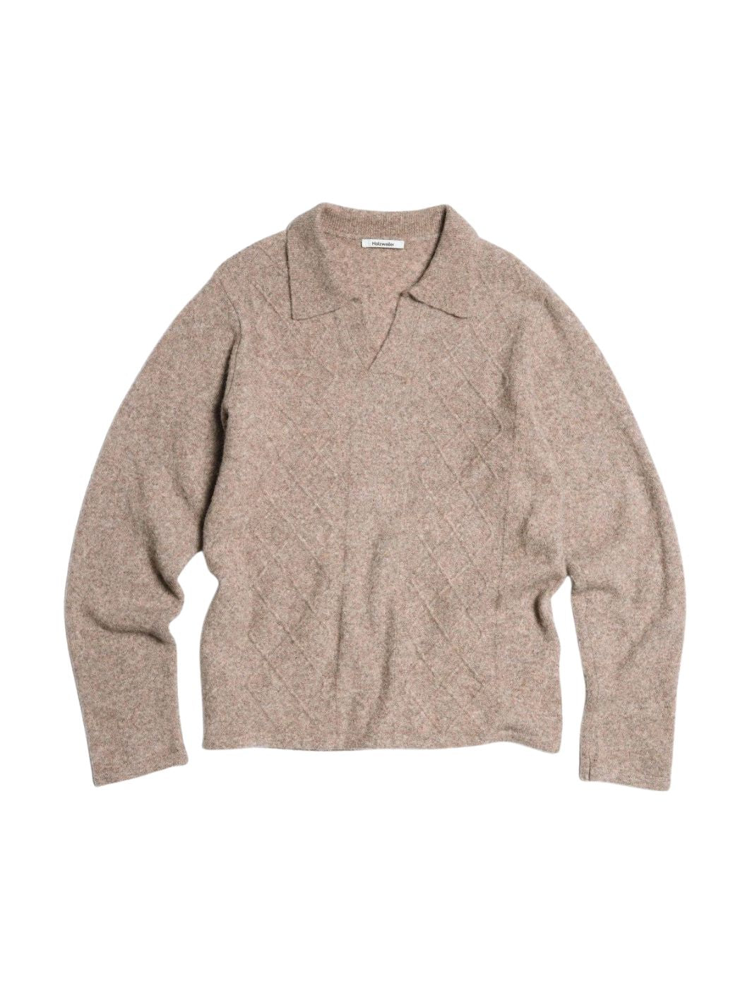 Holzweiler Sweaters Genser | Argyle Shirt Taupe