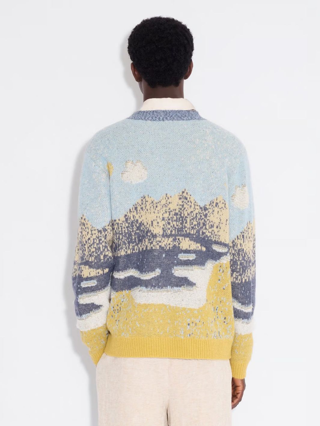 Holzweiler Sweaters Genser | Haza Landscape Sweater Mustard Yellow