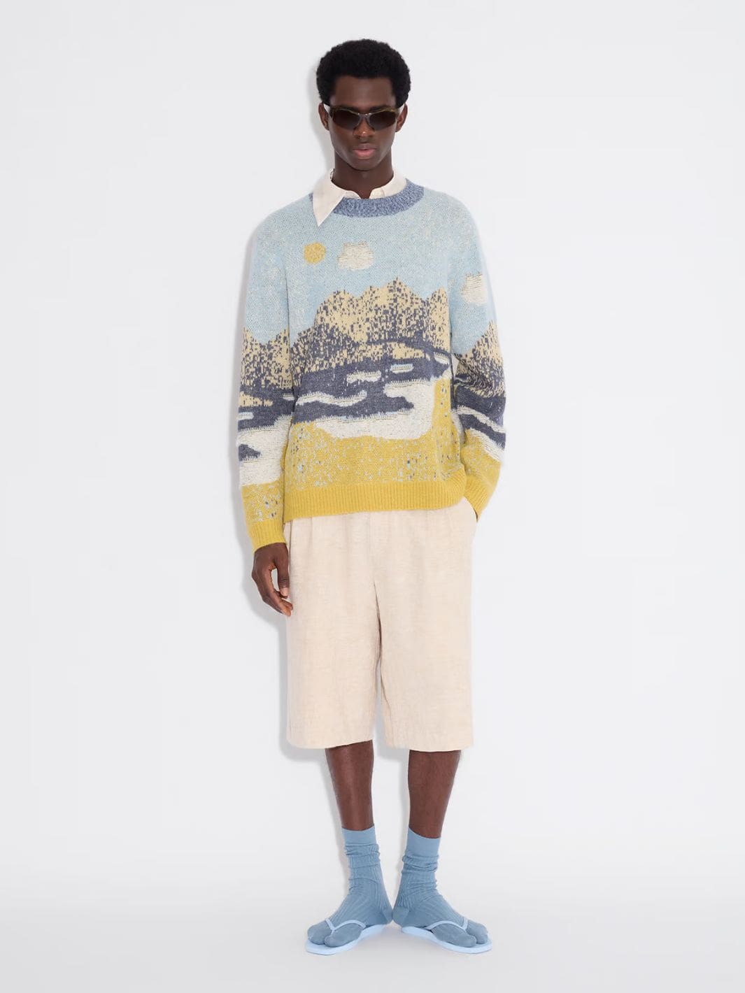 Holzweiler Sweaters Genser | Haza Landscape Sweater Mustard Yellow