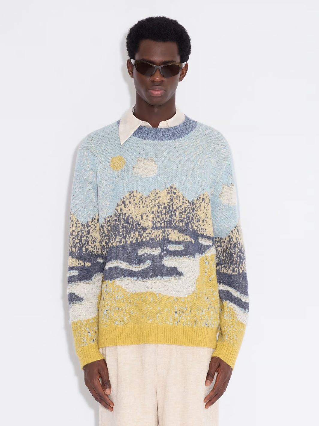 Holzweiler Sweaters Genser | Haza Landscape Sweater Mustard Yellow