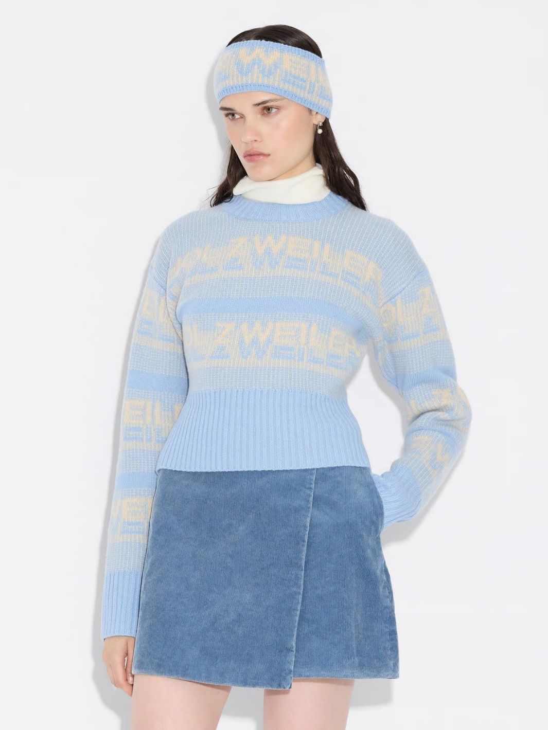 Holzweiler Sweaters Hodebånd | Ski Jaquard Headband Lt. Blue