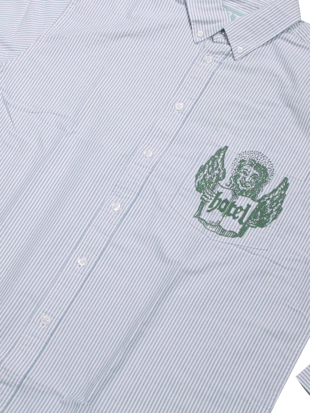 Hotel Shirts Skjorte | Oxford Striped Shirt Green