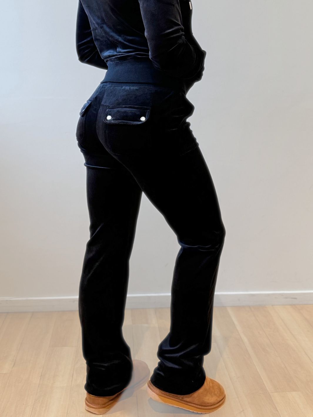 Juicy Couture Bukser Bukse | Del Ray Classic Velour Pant Black