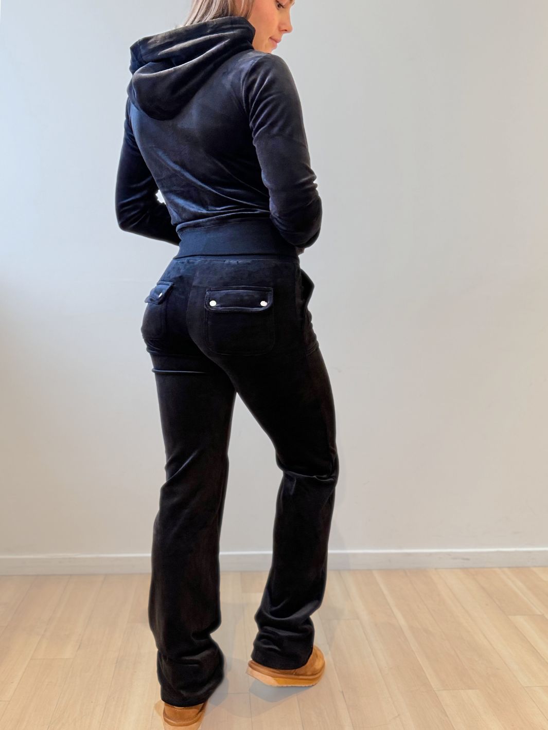 Juicy Couture Bukser Bukse | Del Ray Classic Velour Pant Black