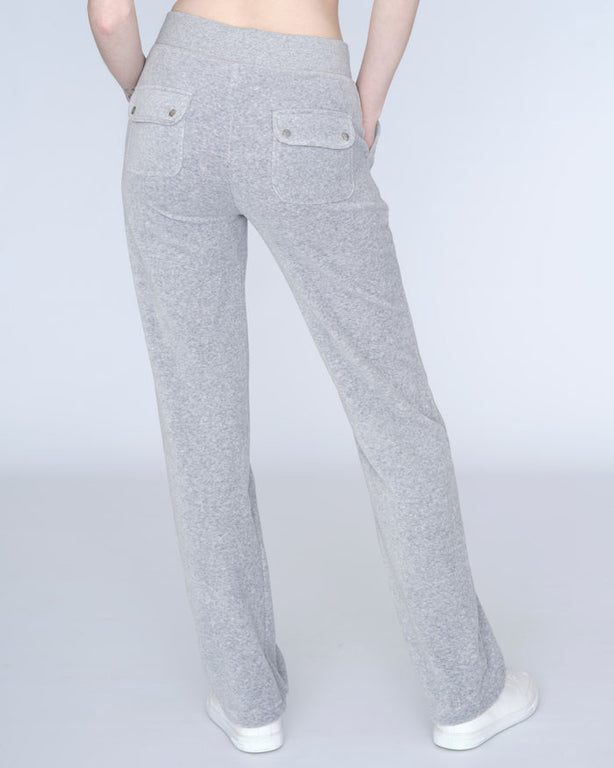 Juicy Couture Bukser Bukse | Del Ray Classic Velour Pant Silver Marl
