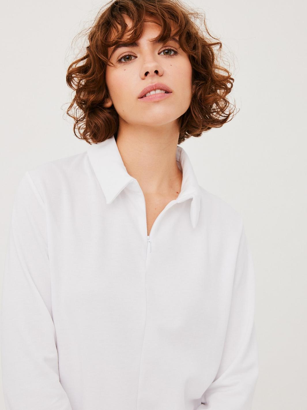 Julie Josephine Shirts Genser | Fannie Half-Zip Shirt White