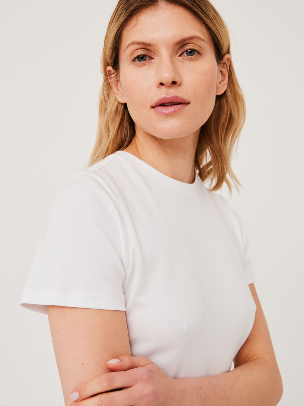 Julie Josephine Tees & Longsleeves T-skjorte | Agnes Rib White