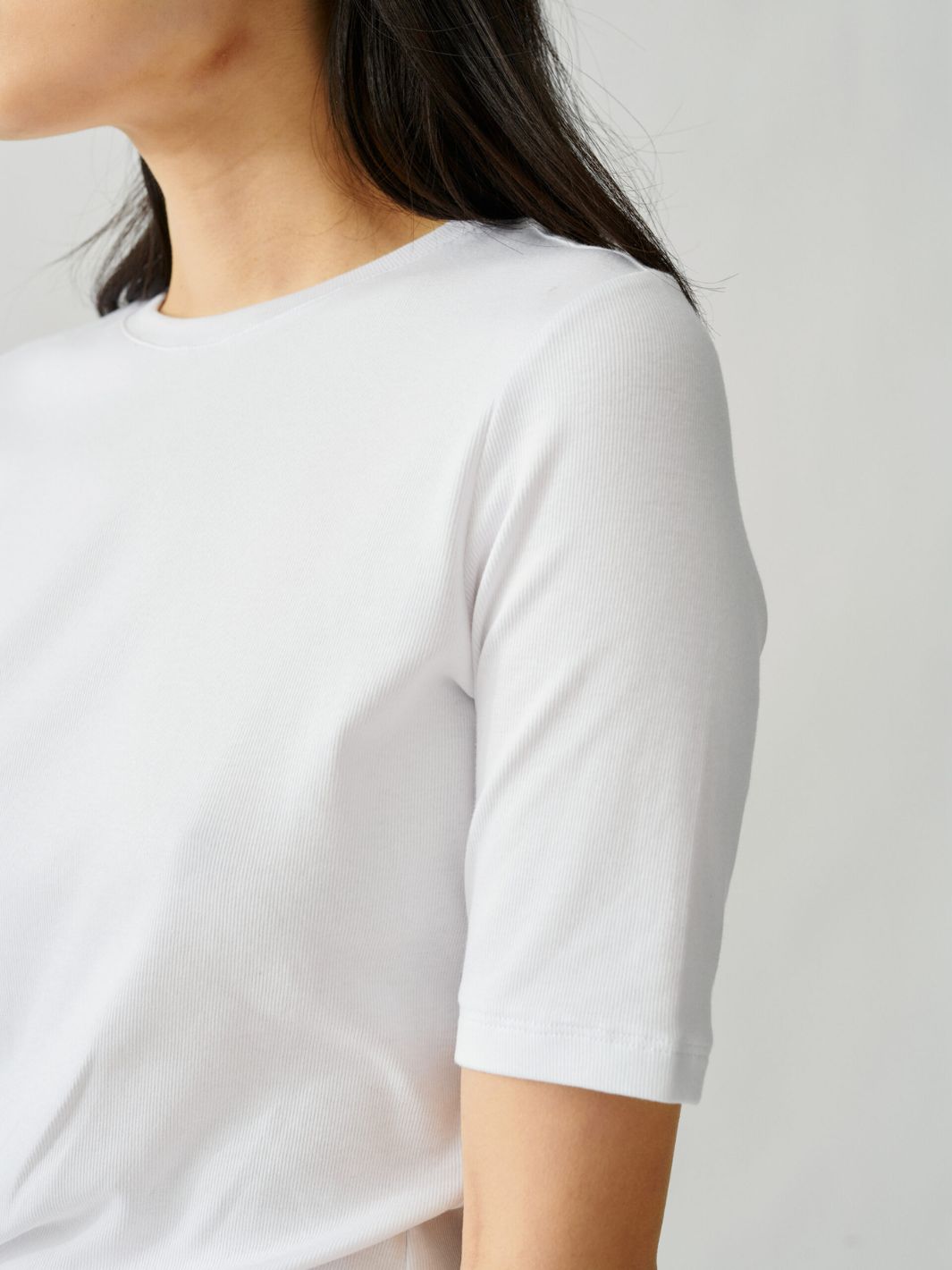 Julie Josephine Tees & Longsleeves T-skjorte | Marianne Rib White