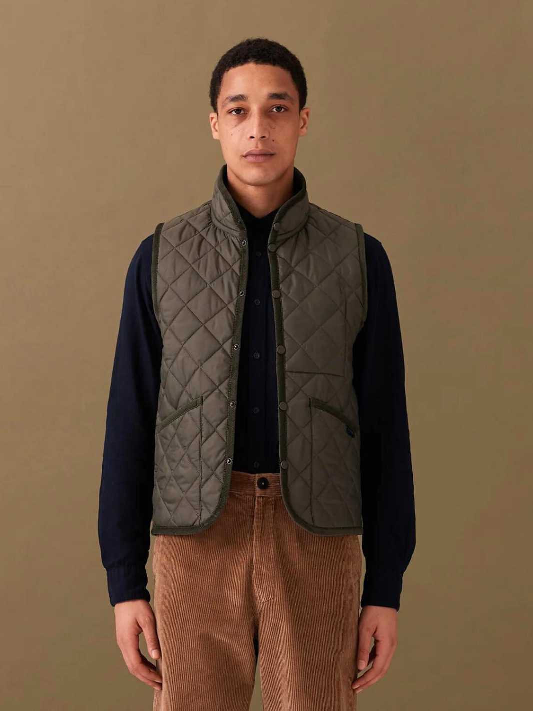 Lavenham Outerwear Vest | Mickfield Olive Green