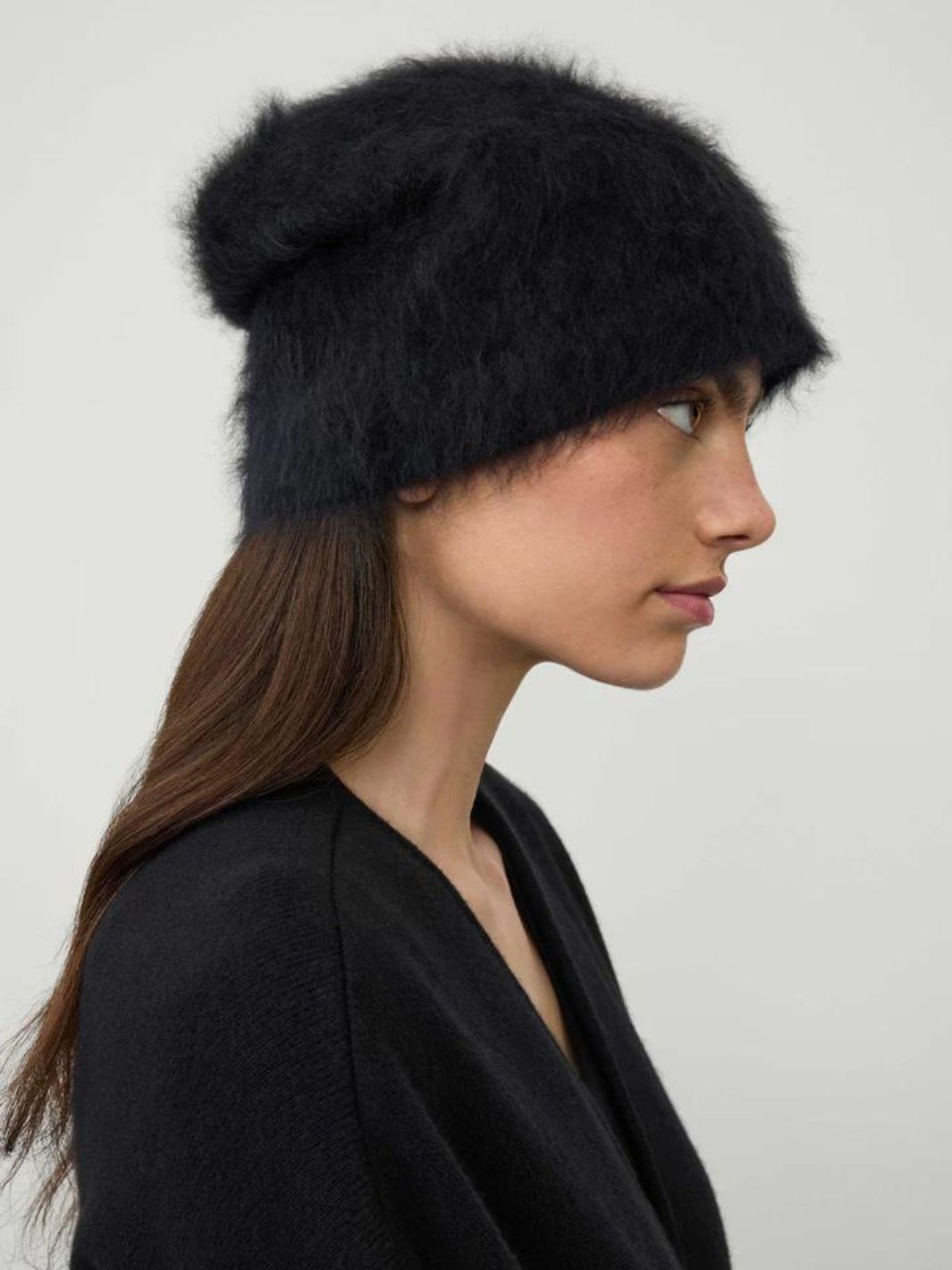 Lisa Yang Accessories Lue | Brushed Beanie Black