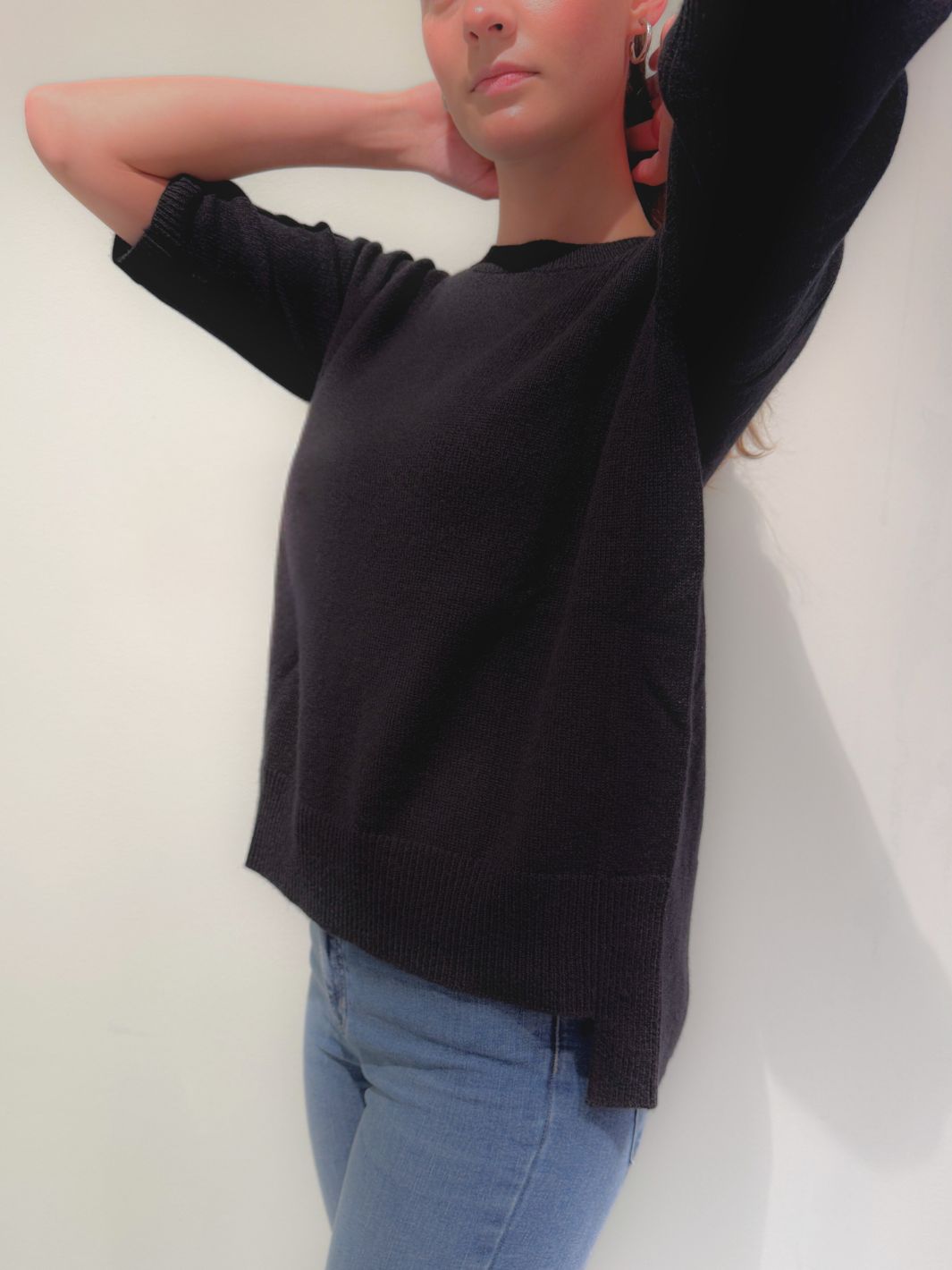 Lisa Yang Knit Genser | Camille Sweater Black