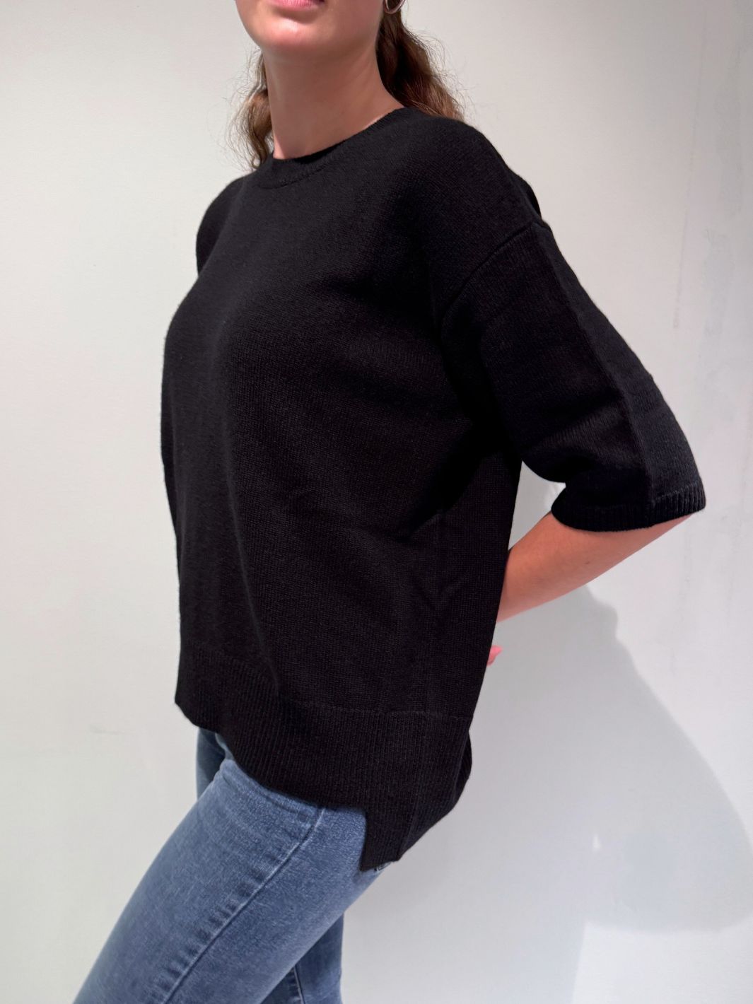 Lisa Yang Knit Genser | Camille Sweater Black