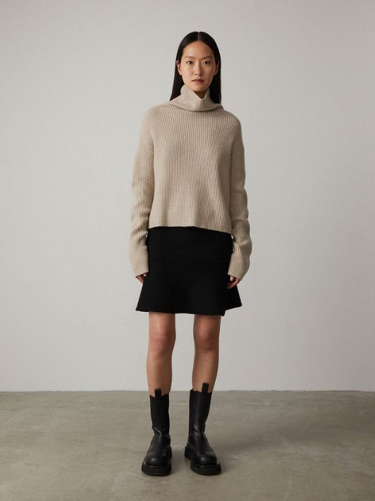 Lisa Yang Knit Genser | Ella Sweater Sand