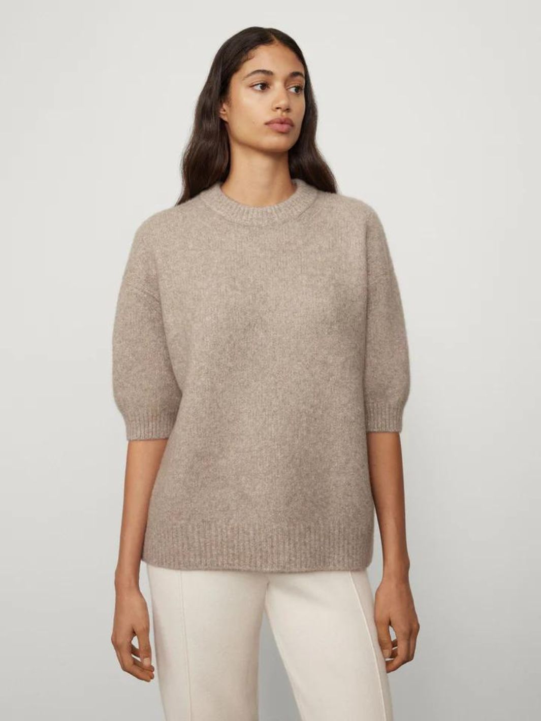 Lisa Yang Knit Genser | Ninni Sweater Speckled Sand