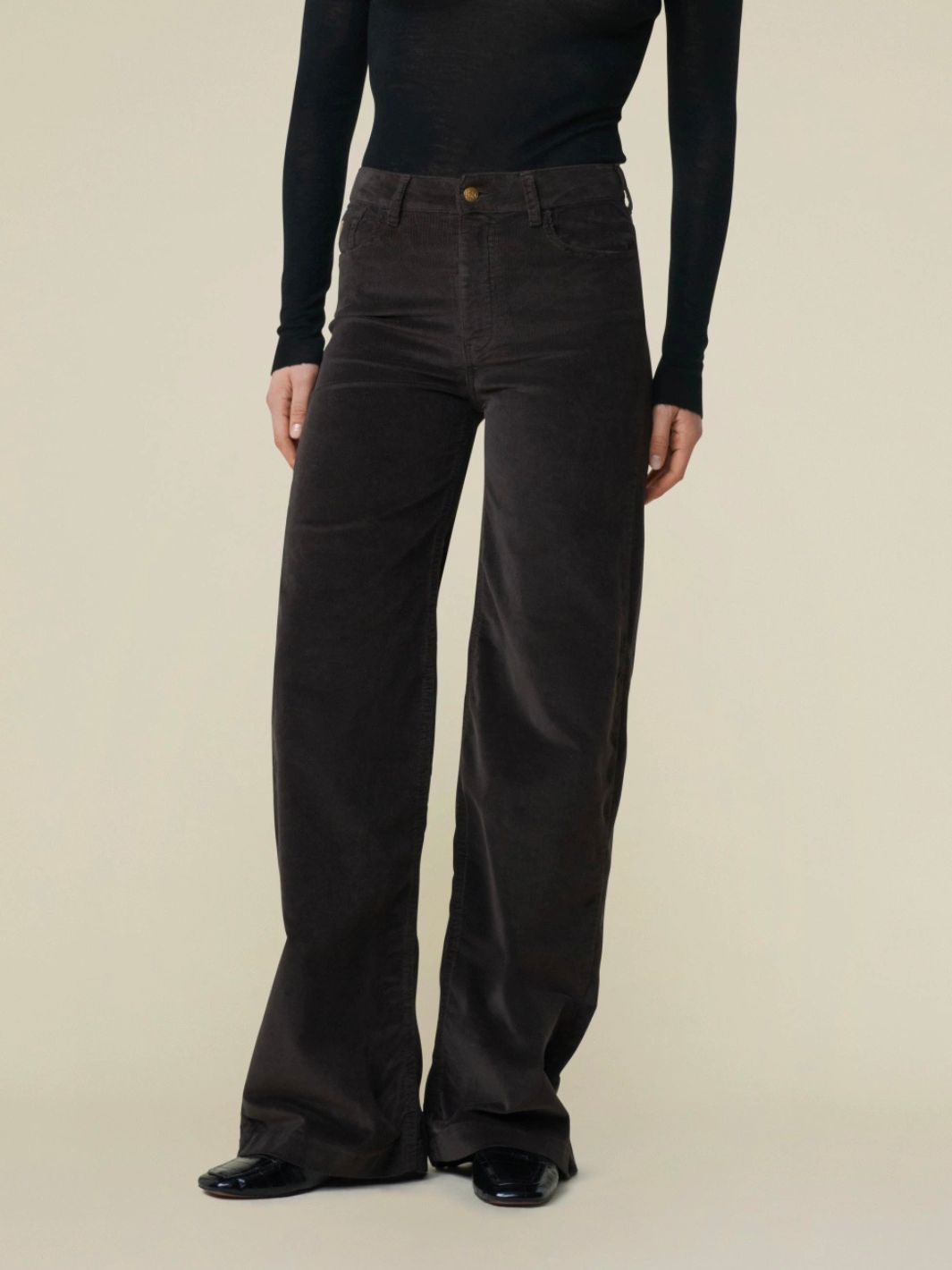 Lois Bukser Bukser | Palazzo Mistral Micro Cord Soft Chocolate Brown