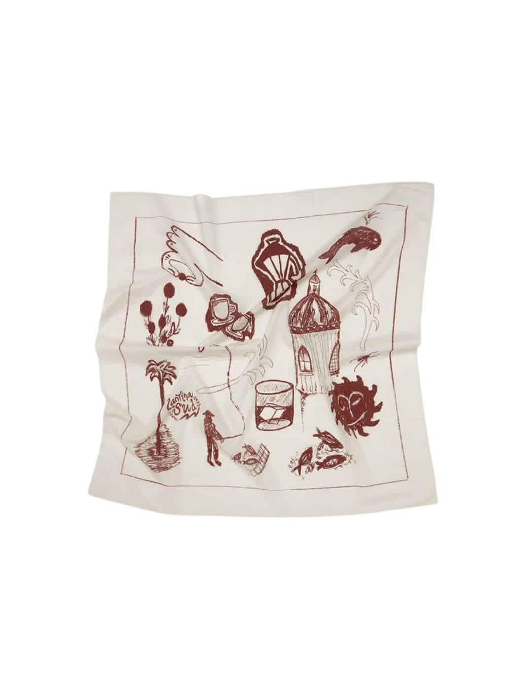 Oas Accessories Skjerf | Cantina Bandana Off-White/Burg