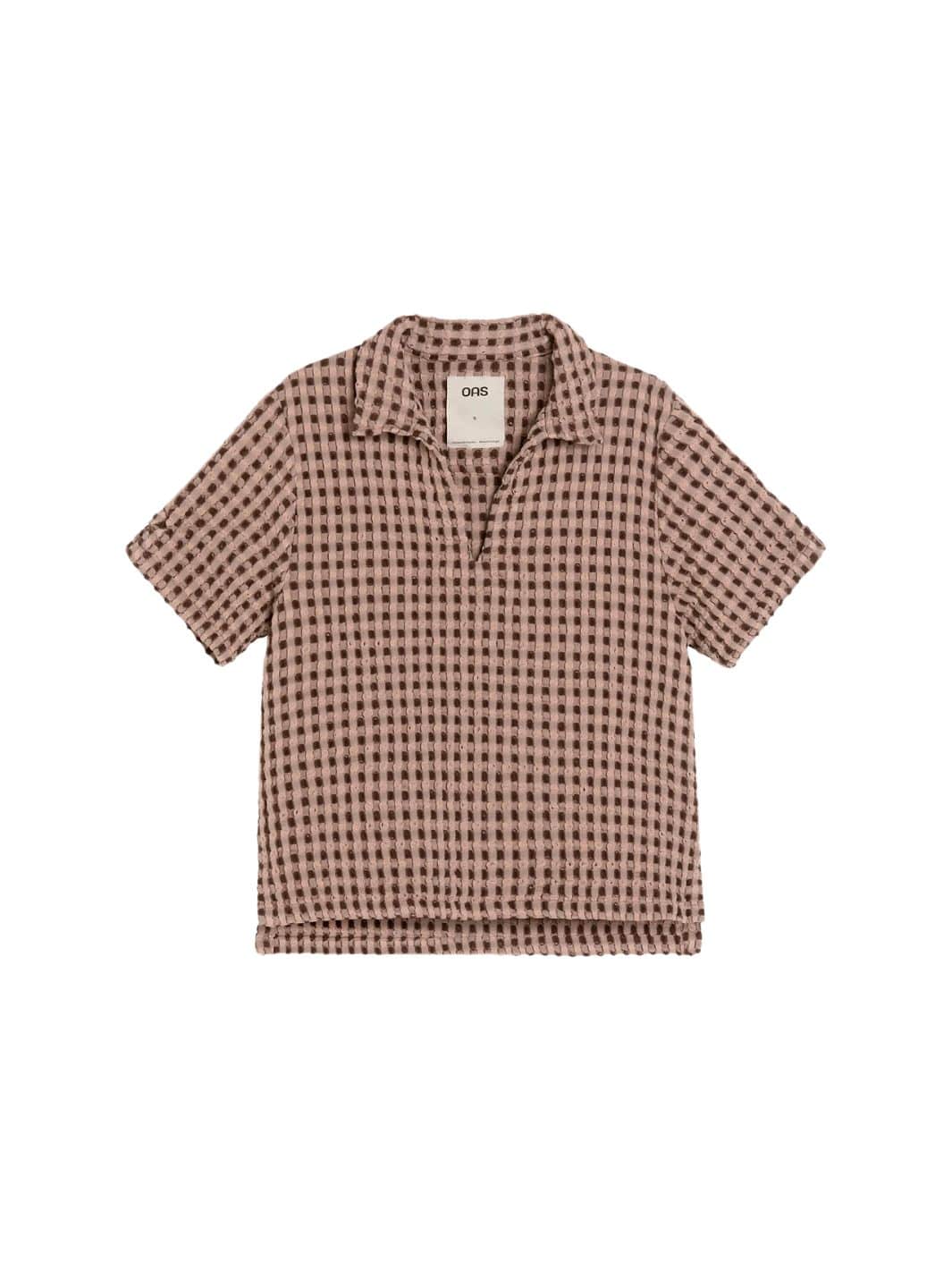 Oas Shirts Skjorte | Ferratelle Jaffa Waffle Shirt Pink/Burg