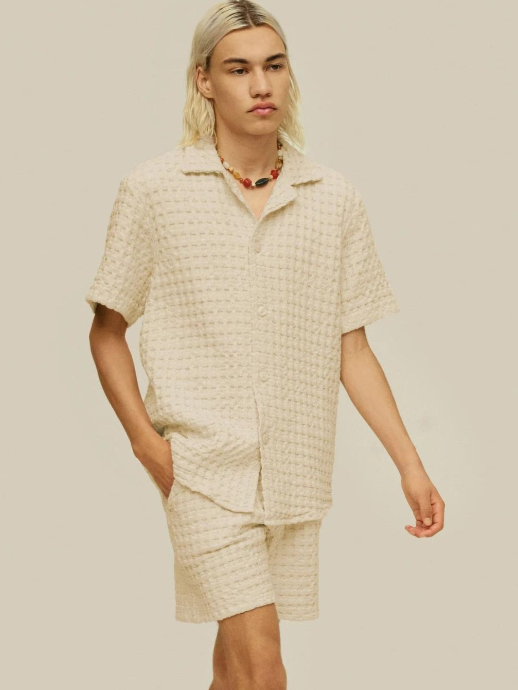 Oas Shorts Shorts | Porto Waffle Shorts Ecru