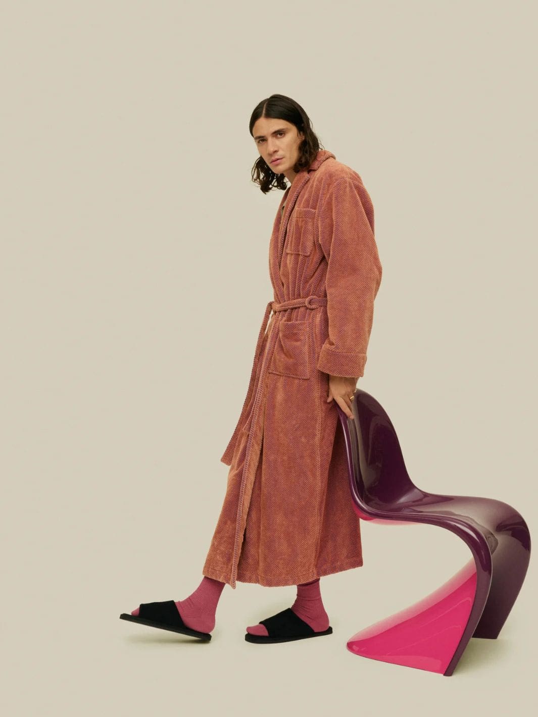 Oas Underwear Badekåpe | Roza Velour Long Robe