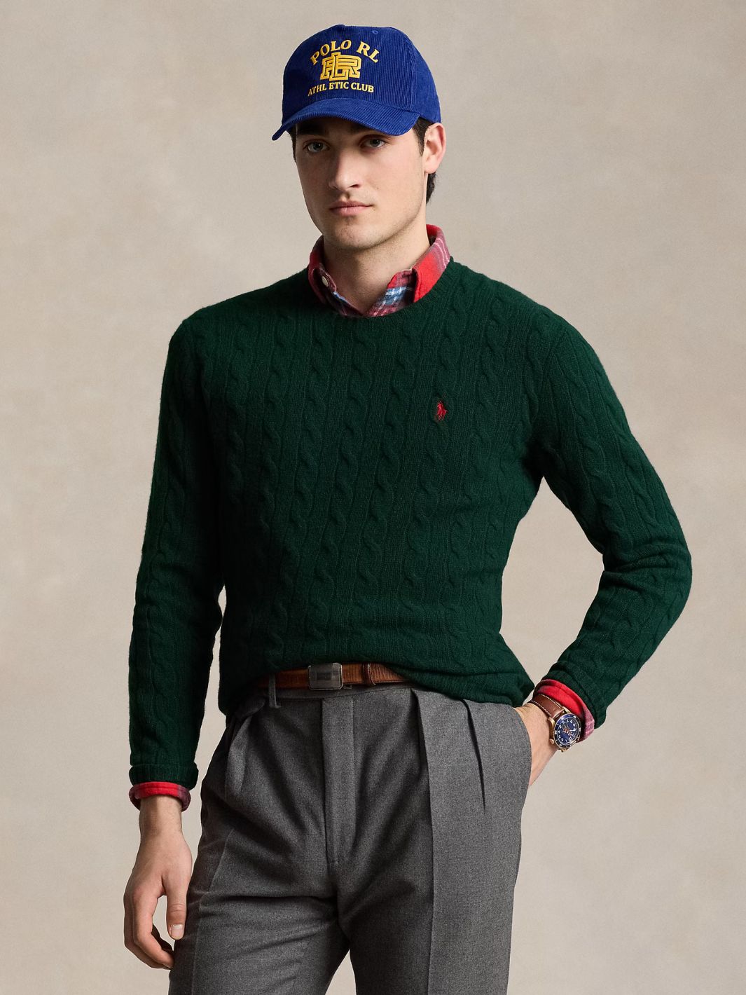 Polo Ralph Lauren Knit Cable Cashmere Pullover Green