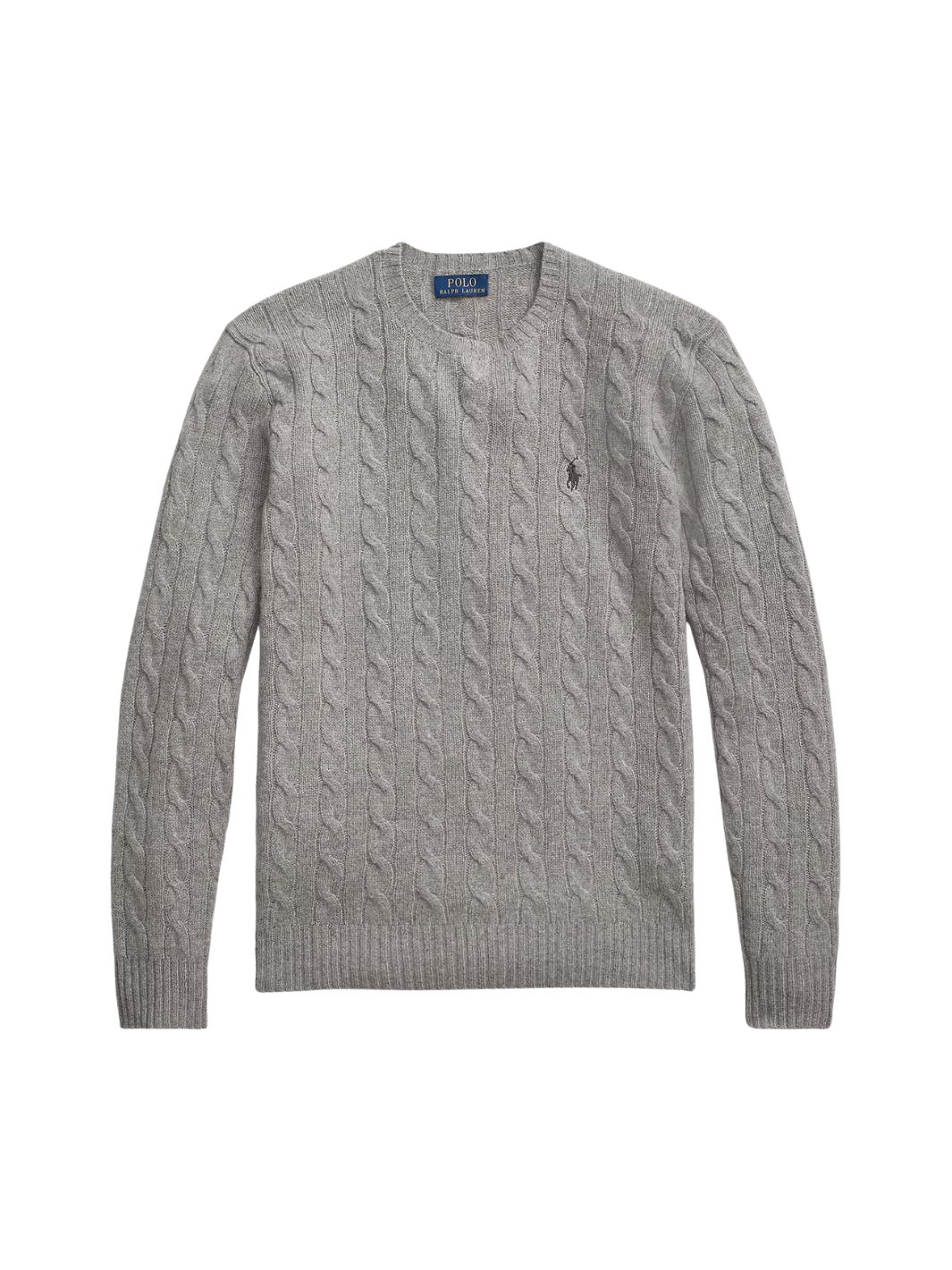Polo Ralph Lauren Knit Cable Cashmere Pullover Grey