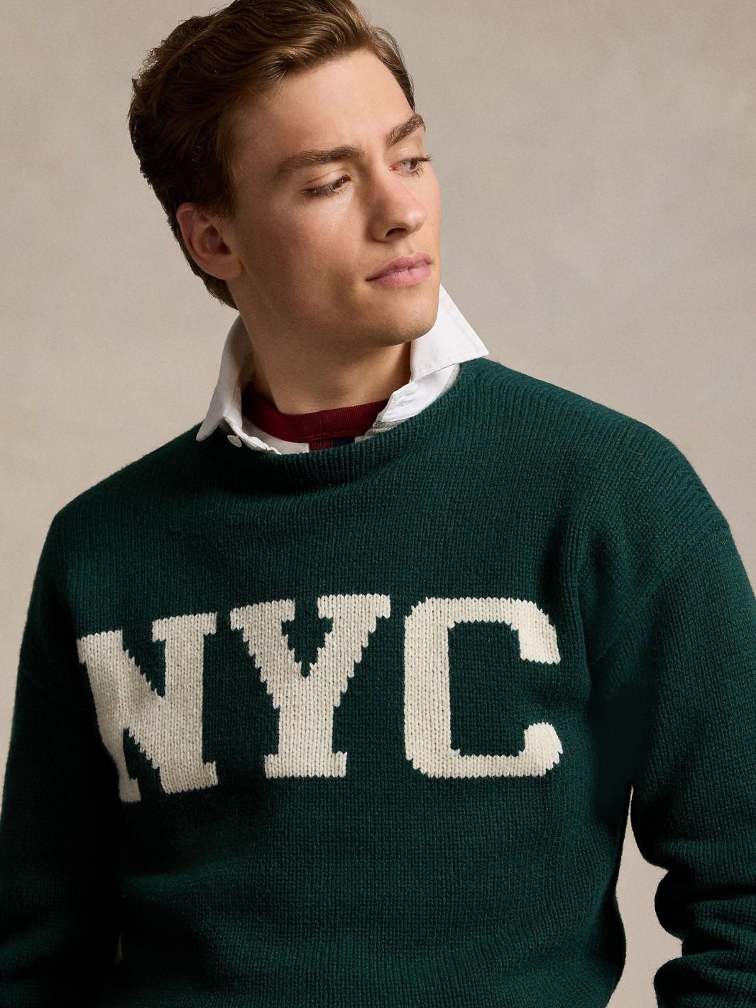 Polo Ralph Lauren Knit Genser | NYC Green Wool Sweater