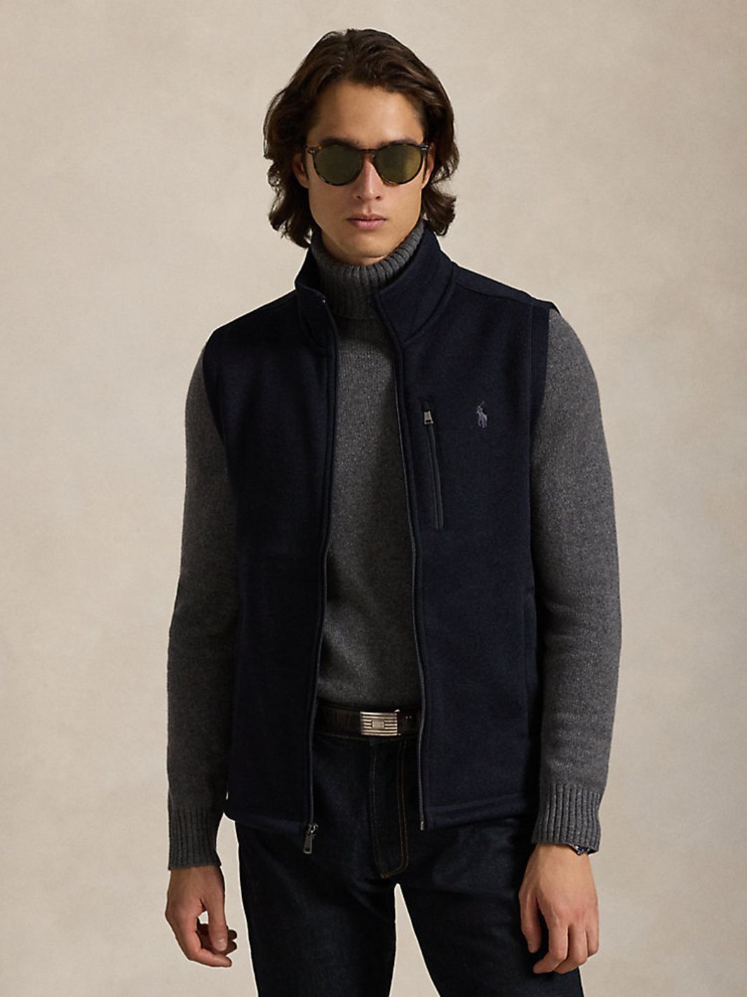 Polo Ralph Lauren Outerwear Vest | Recycled Sweater Fleece Navy